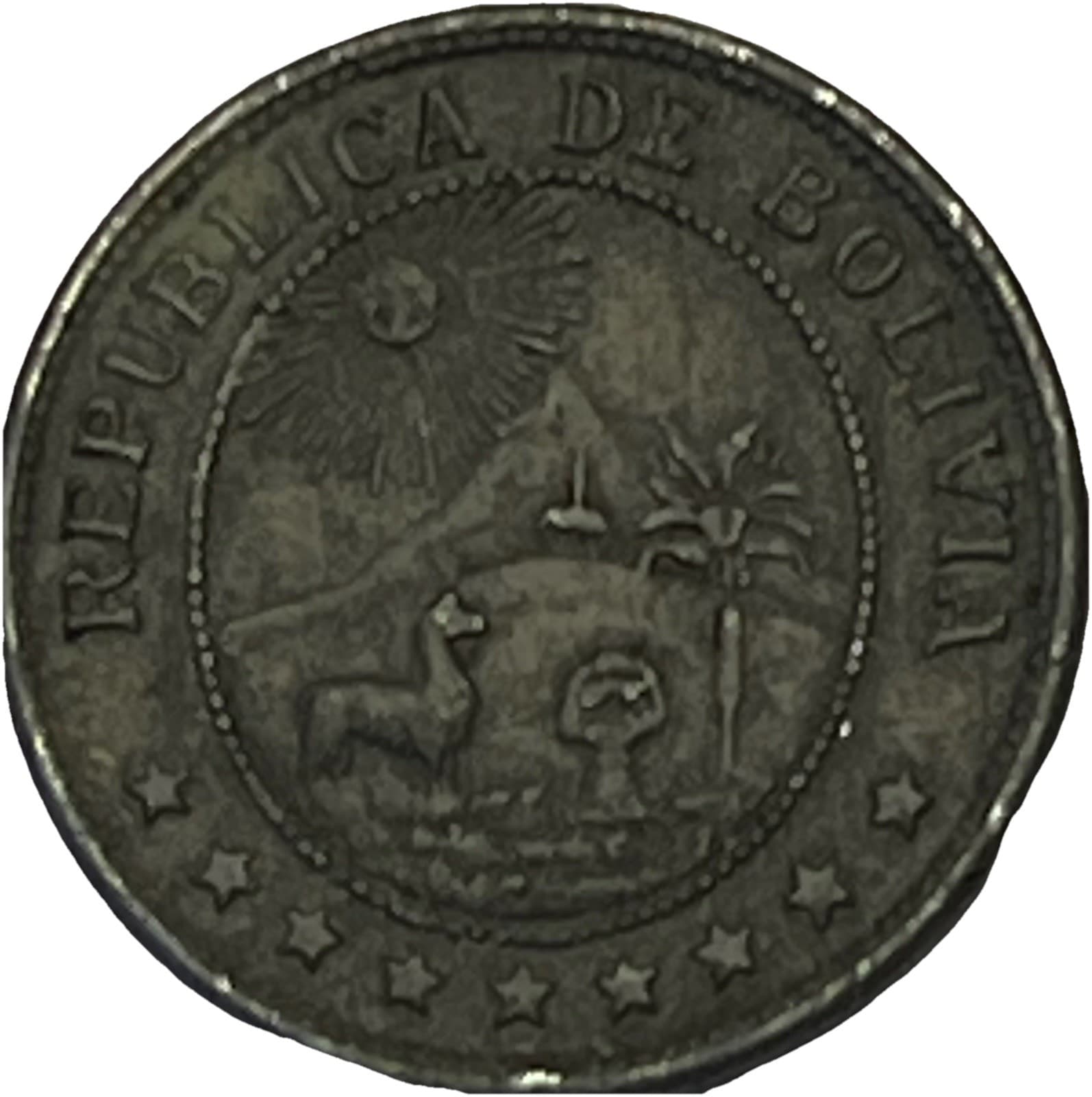 1942 Bolivia 10 Centavos Zinc WWII - Combined Shipping - Lot C63d