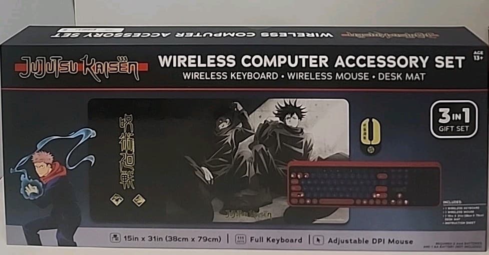 JUJITSU KAISEN WIRELESS COMPUTER ACCESSORY Set Kyeboard & Mouse New Sealed