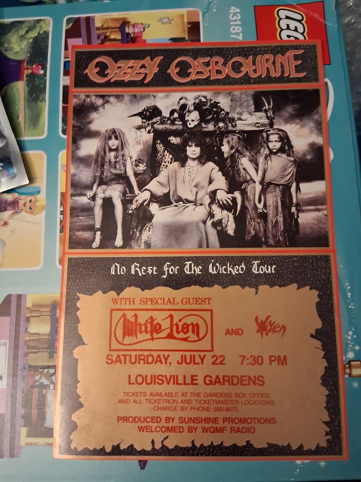 Ozzy Osbourne Original Louisville Gardens Concert Poster