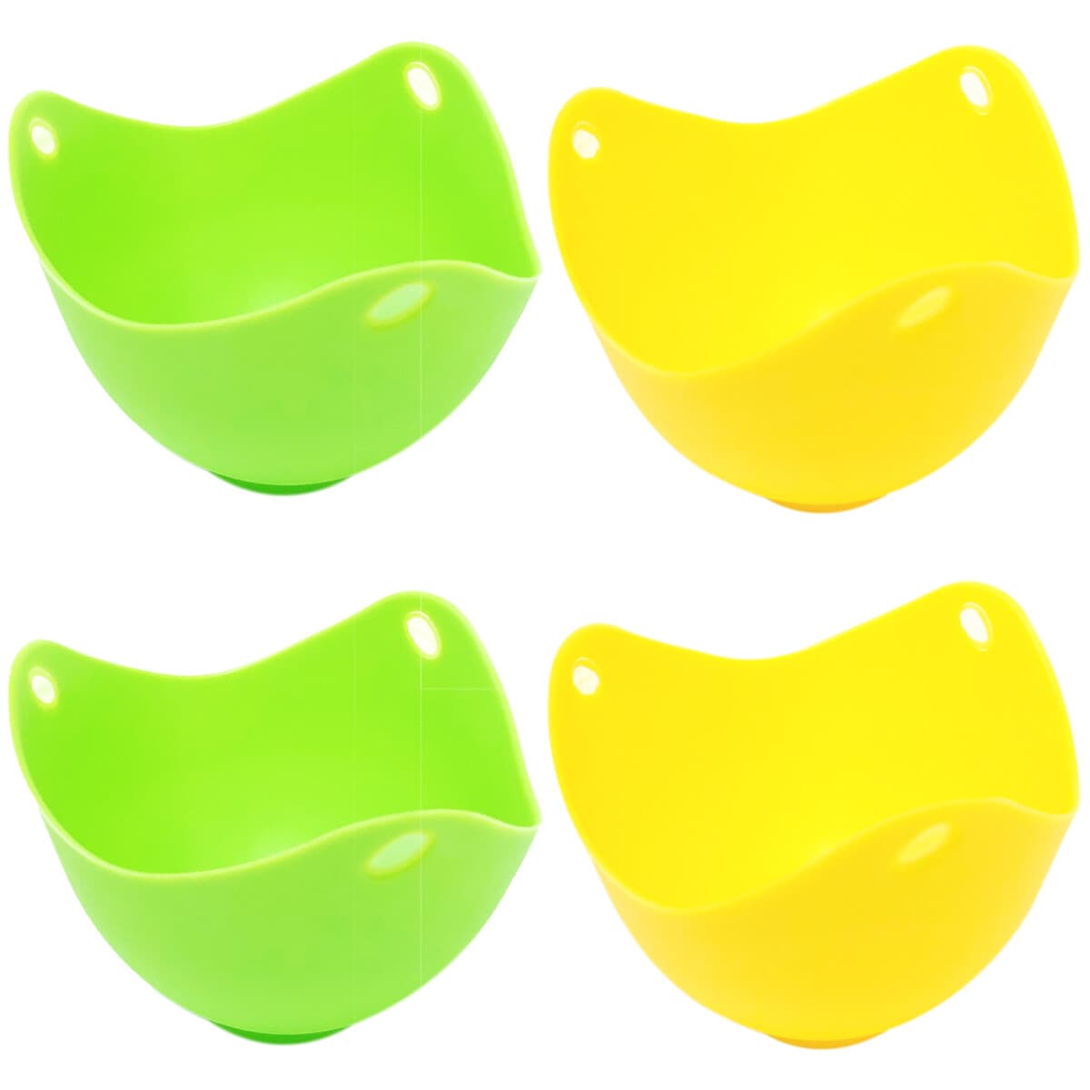 Silicone Non-stick Egg Poachers, Poached Egg Pods for Steaming Boiling, Set of 4