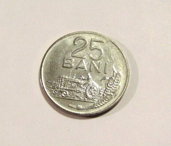 Romania 1966 25 Bani unc Coin Farmer