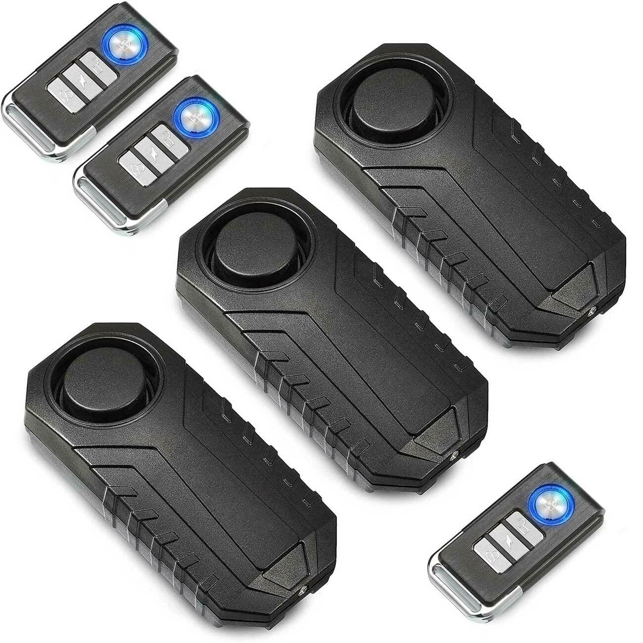 3× Wireless Anti-Theft Motorcycle Bike Alarm System Vibration Sensor with Remote