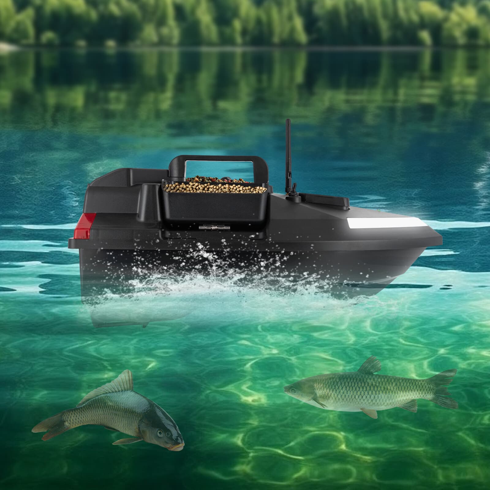 12000mAh GPS Fishing Bait Boat Fish Bait Boat & Remote Control For Fishing