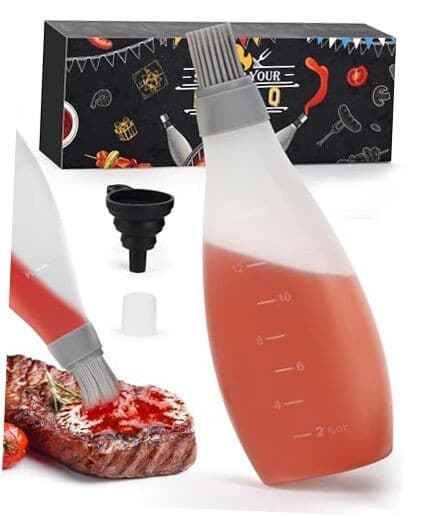 Grilling Gifts for Men Smoker Accessories - Silicone Basting Brush for Black