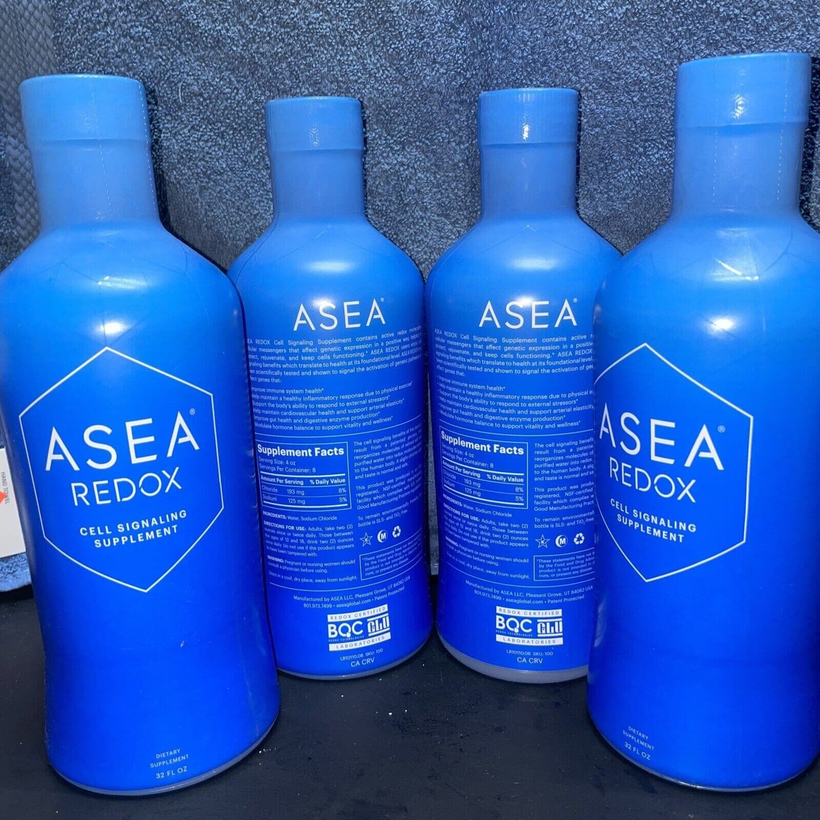 ASEA Water Redox Cell Signaling Supplement 4 32oz Bottles Sealed New, EXP: 12/25