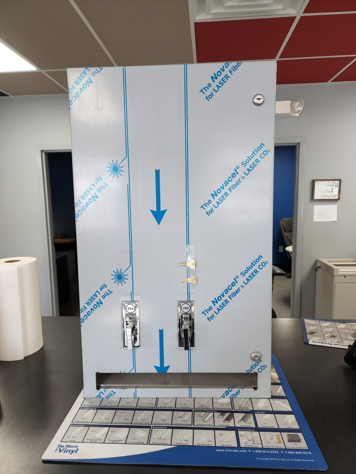 Bradley Napkin / Tampon Vendor - 25 cents Mechanism - 407-1145