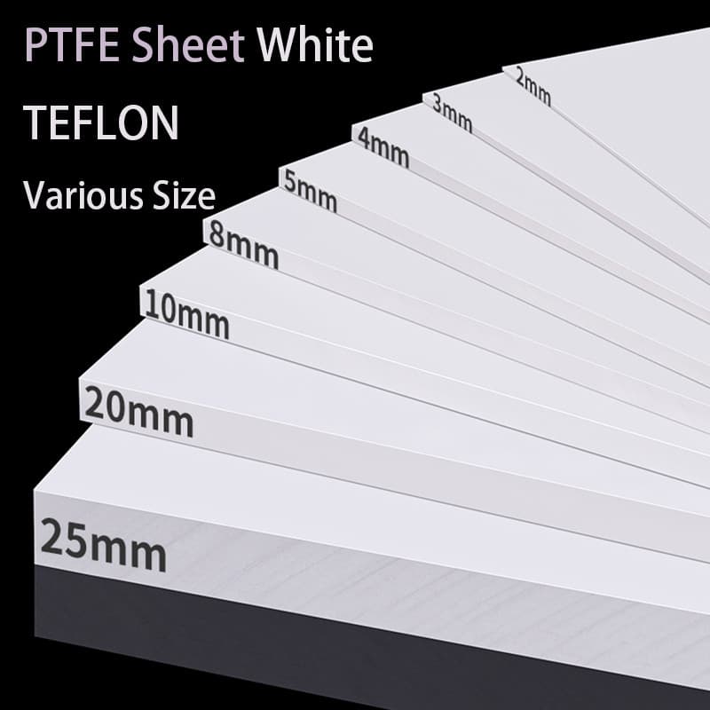 PTFE Sheet Plate Plastic Thick 0.2~30 mm Thermoplastic White Natural Engineering