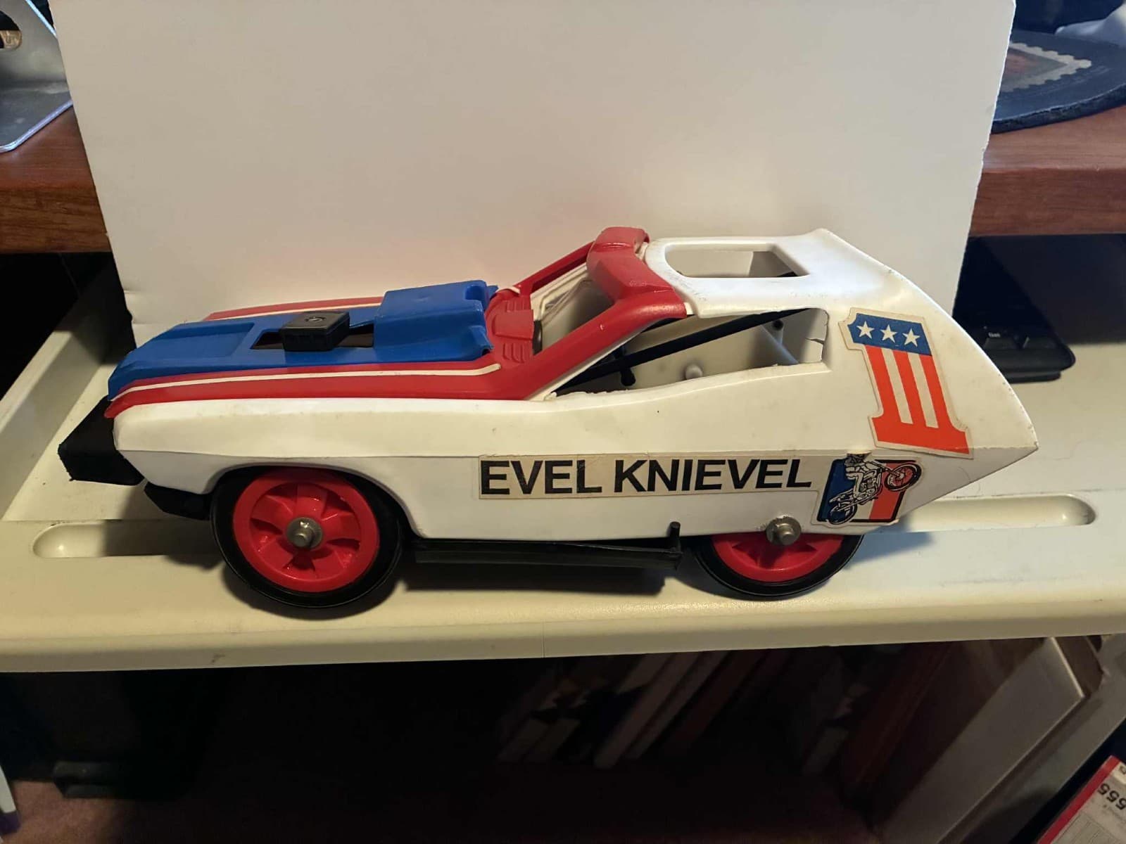 Vintage Ideal 1974 Eve Knievel Stunt & Crash Car