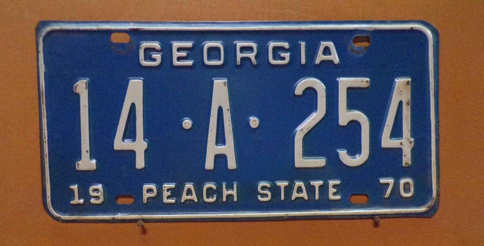 1970 Georgia License Plate...