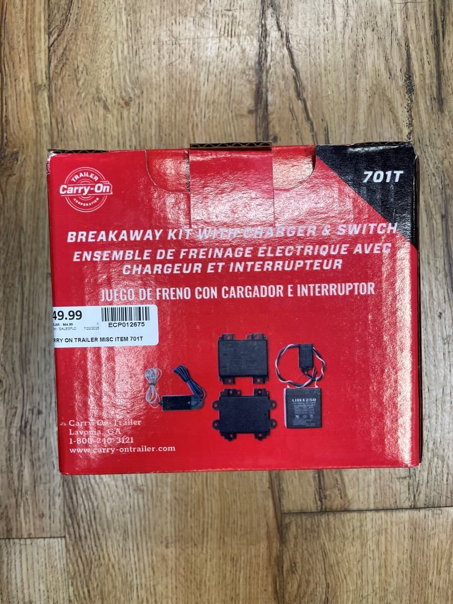 CARRY ON TRAILER 701T Breakaway Kit with Charger and Switch for Trailer