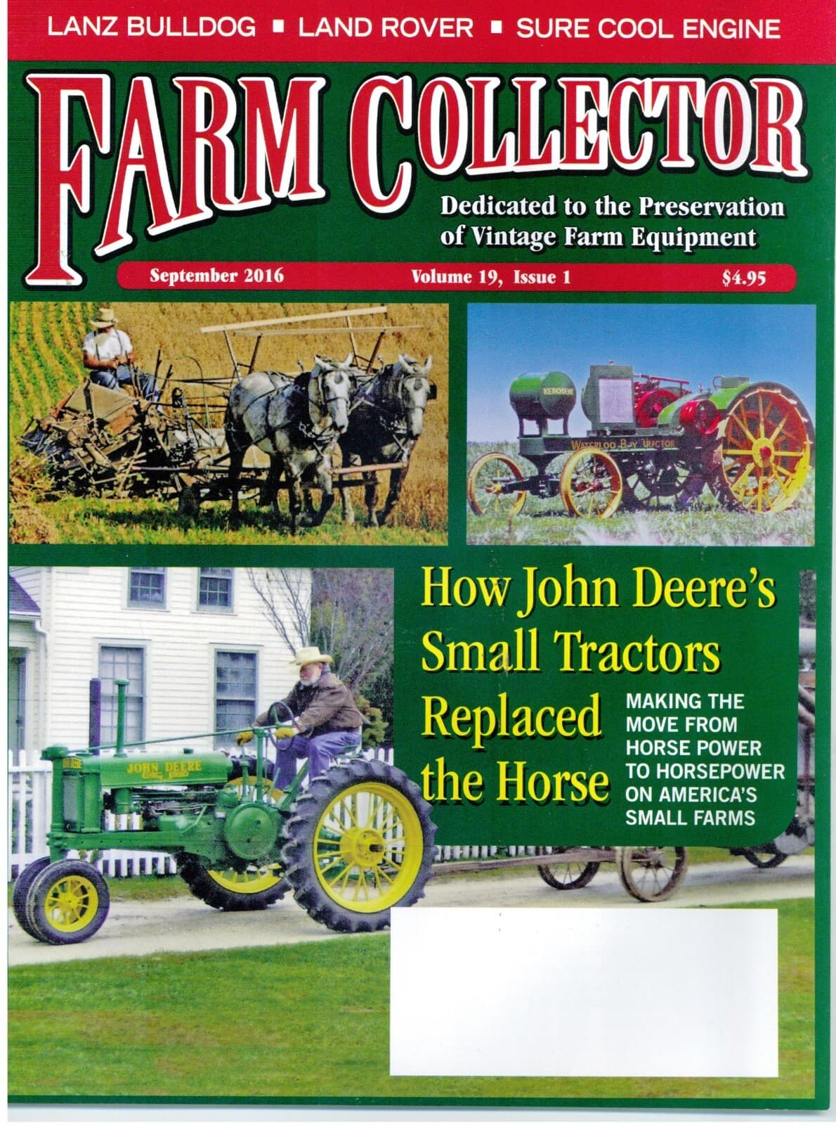 Lanz Bulldog Tractor, Land Rover Defender, Small John Deere Tractors L LA M 40 H