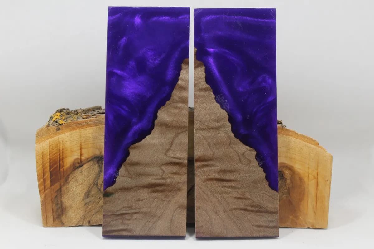 HYBRID STABILIZED MAPLE PURPLE CUSTOM COMPOSITE KNIFE HANDLE MATERIAL (7744)
