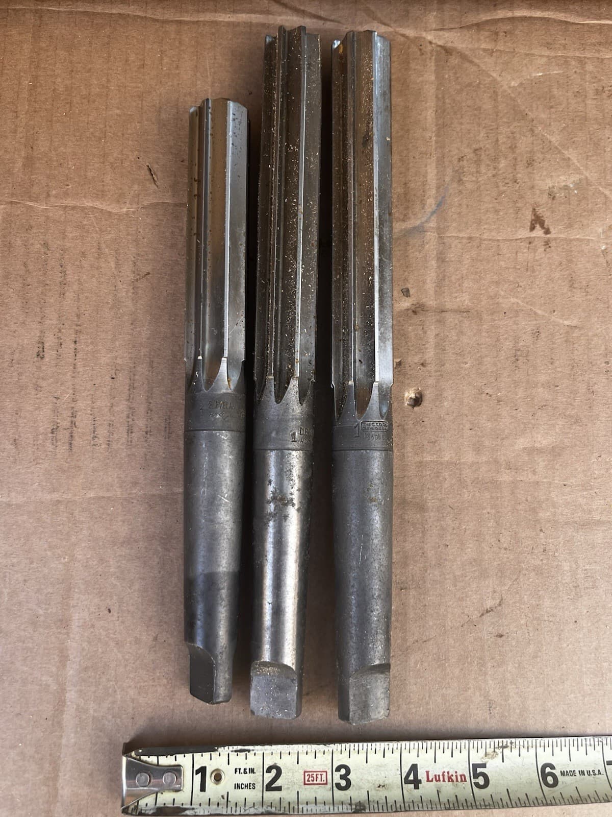 Lot Of 3 Cleveland Twist 1” Reamers 8 Flute Morse Taper 3 MT (Inv c3)