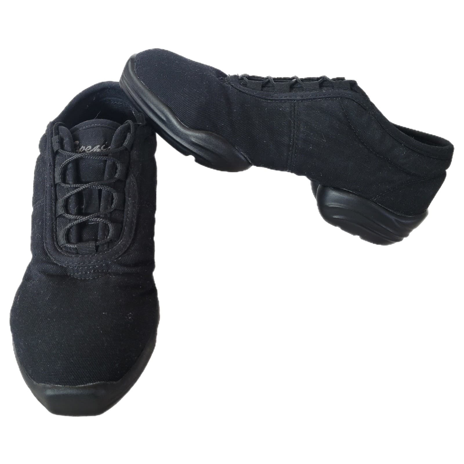 Capezio Women's Black Canvas Low Top Dance Jazz Hip Hop Sneakers Shoes 7