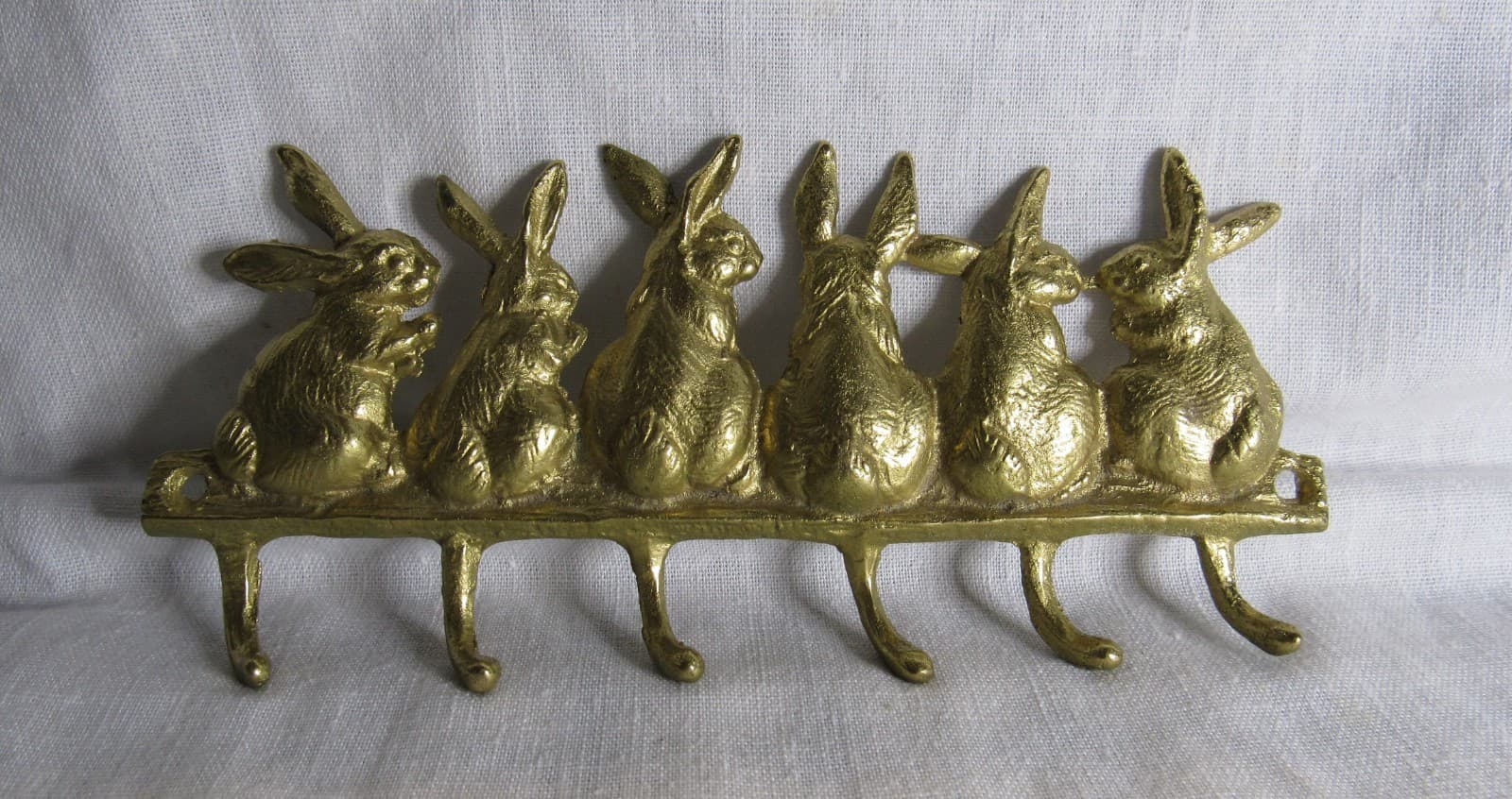 Brass Plated Bunny Hook - Preowned - Unbranded