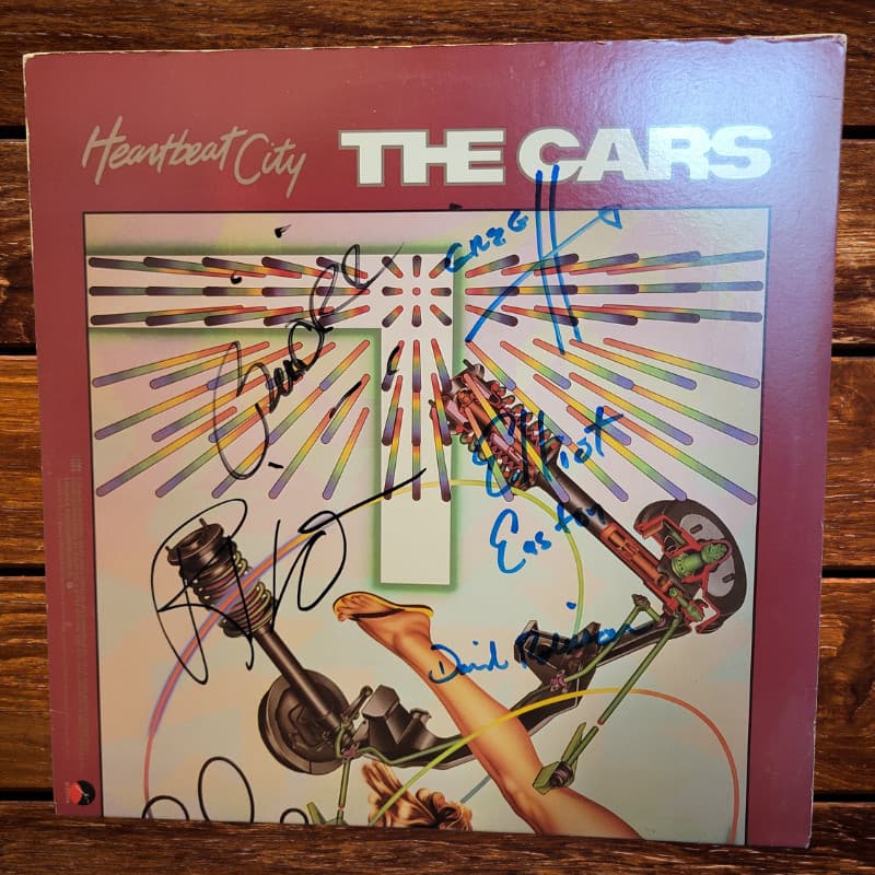 The Cars signed lp***Heartbeat City***5 members