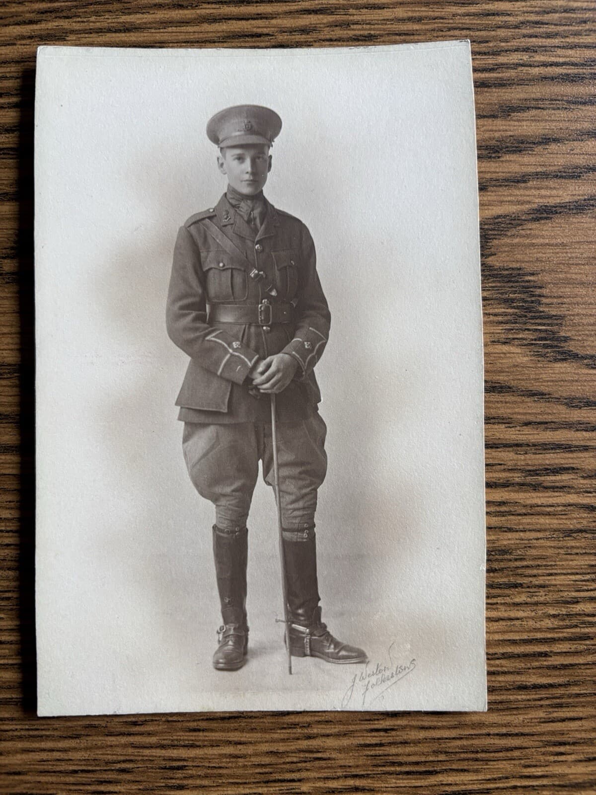 World War 1 British Army Cavalry Officer with Spurs, Swagger Stick, Folkestone