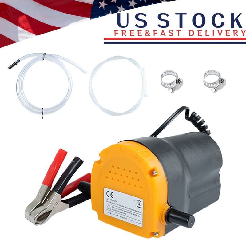 USA 12V Motor Oil Fuel Fluid Extractor Electric Siphon Transfer Change Pump 60W