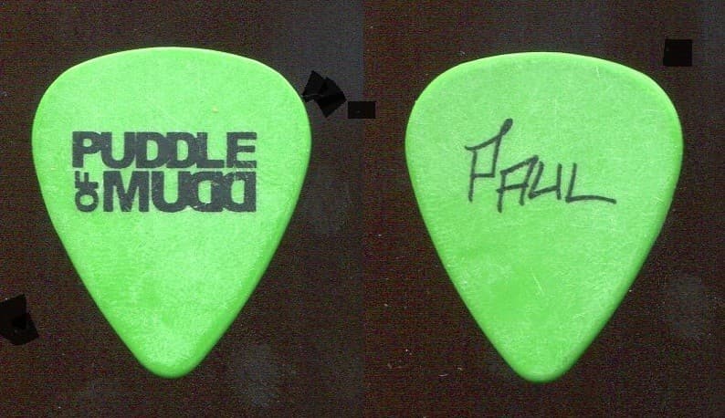 2010 Puddle of Mudd Paul Phillips Concert Tour Guitar Pick