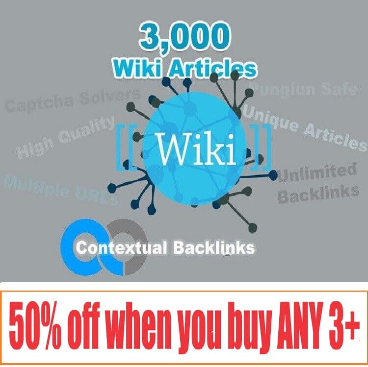 Wiki SEO Backlinks from 3,000 Wiki Articles