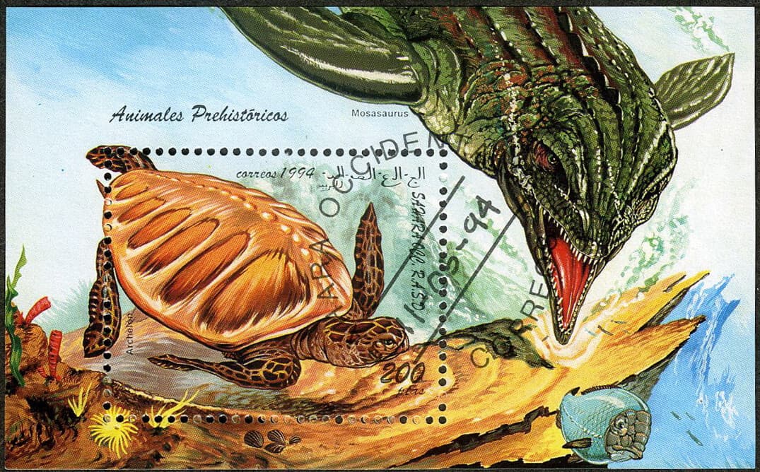 Western Sahara 1994 Prehistoric Amphibians Souvenir Sheet First Day of Issue