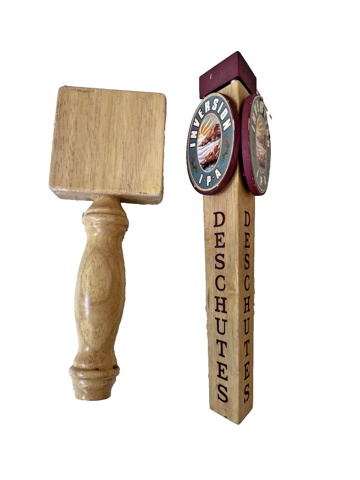 Beer Tap Handles Lot of 2 Deschutes IPA & Blank Wood
