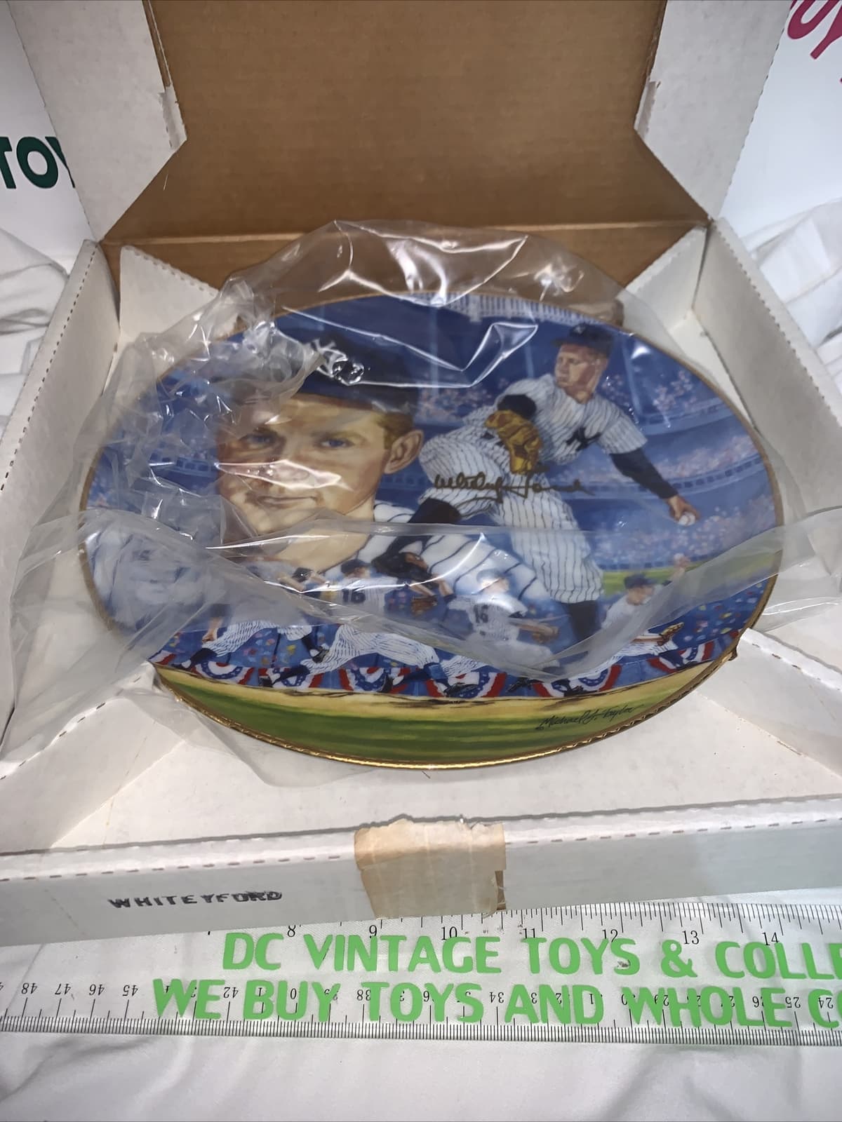 1990 GARTLAN WHITEY FORD PERSONALLY AUTOGRAPHED 10-1/4" PLATE - NEW YORK YANKEES