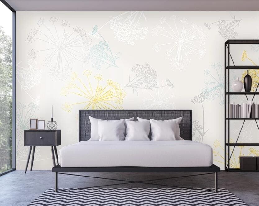 3D Colorful Dandelion G13922 Wallpaper Wall Murals Removable Self-adhesive Honey