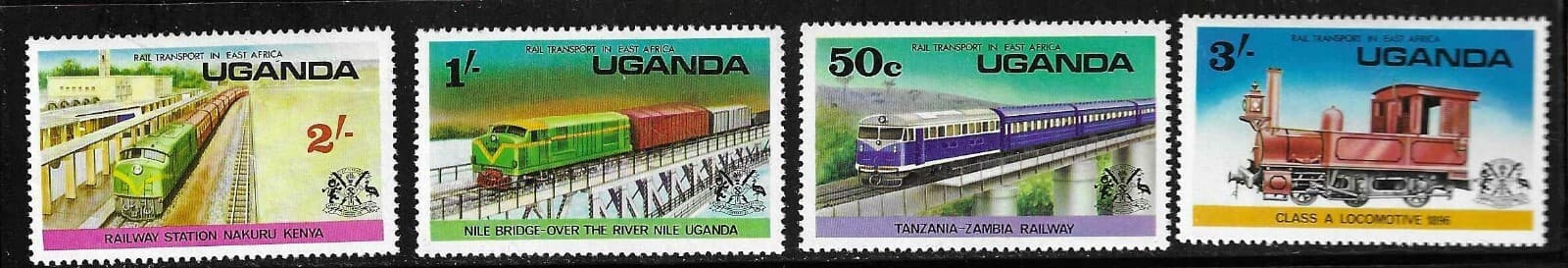 Uganda SC # 155-158 Train And Railways . MNH
