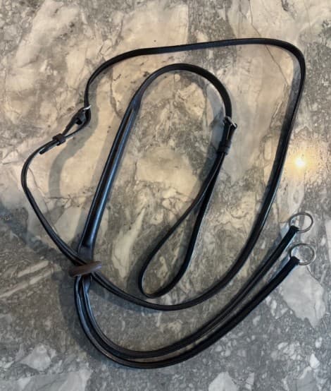 Vespucci Running Martingale with Neck Strap - Horse Size - Dark Brown