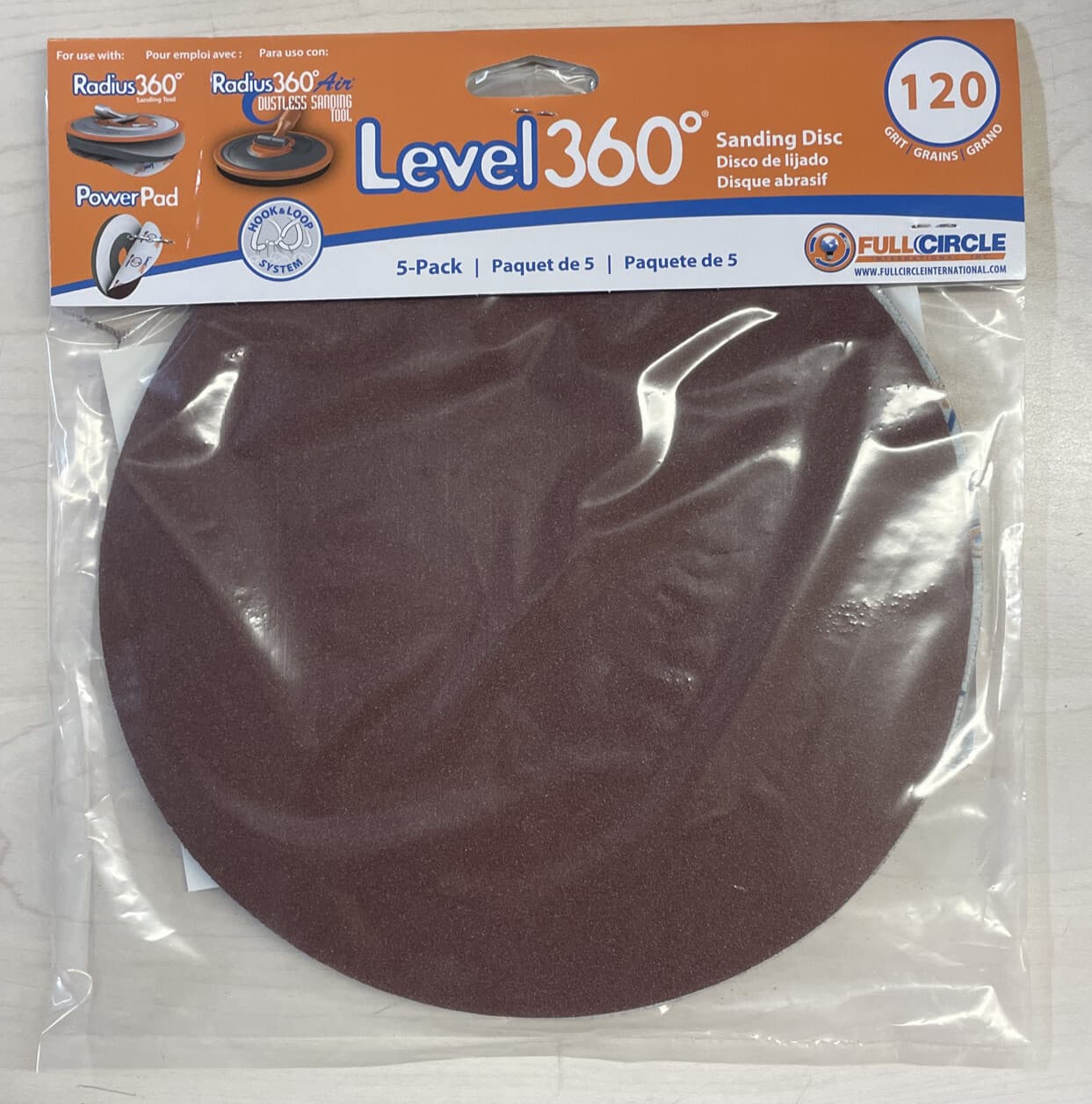 Radius 360 Drywall Sanding Discs, 9" 120-Grit (5 Pack) Fits PC 7800