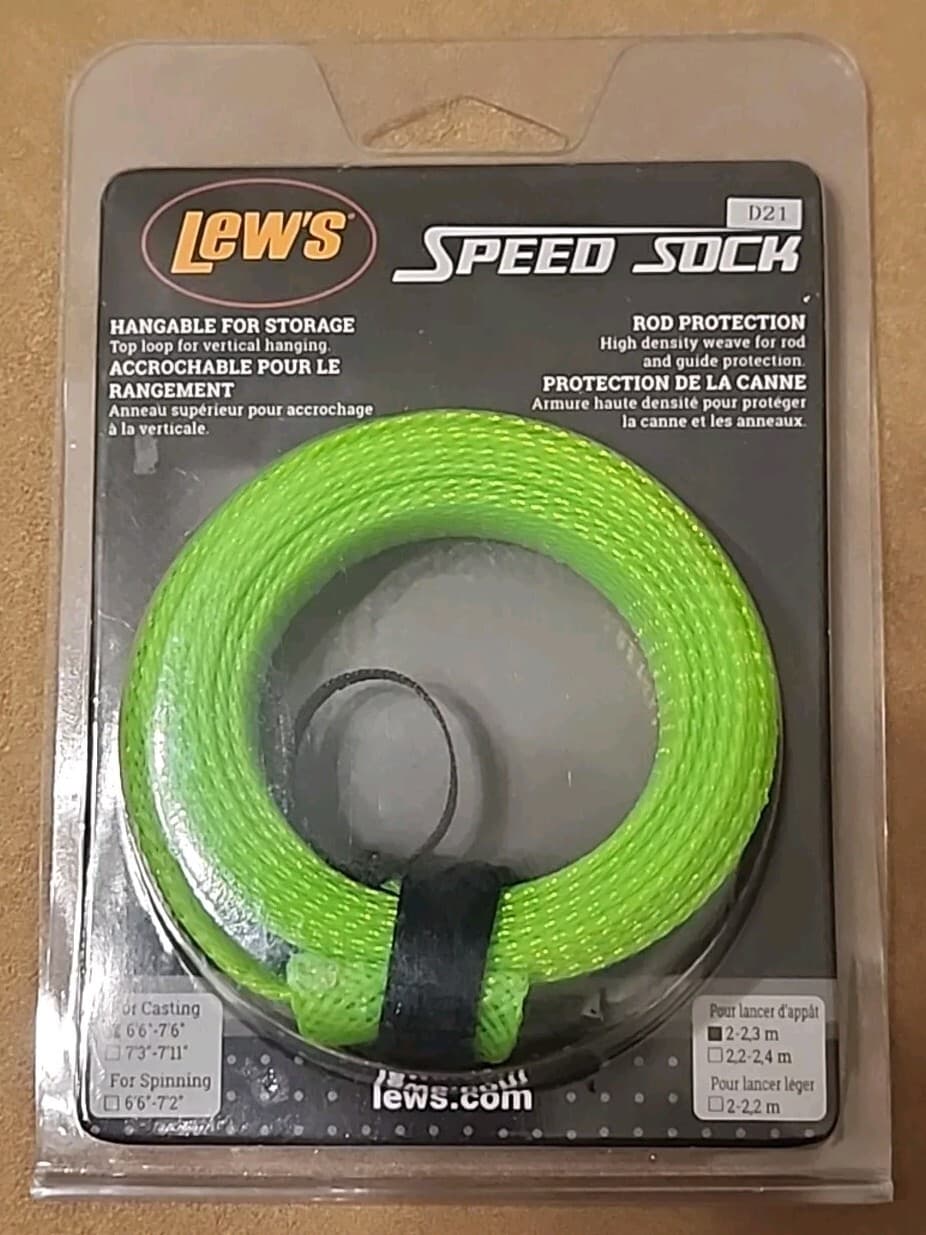 Lew's Speed Sock (Green 6'6"-7'6") Casting Rod Protection #SSCC1