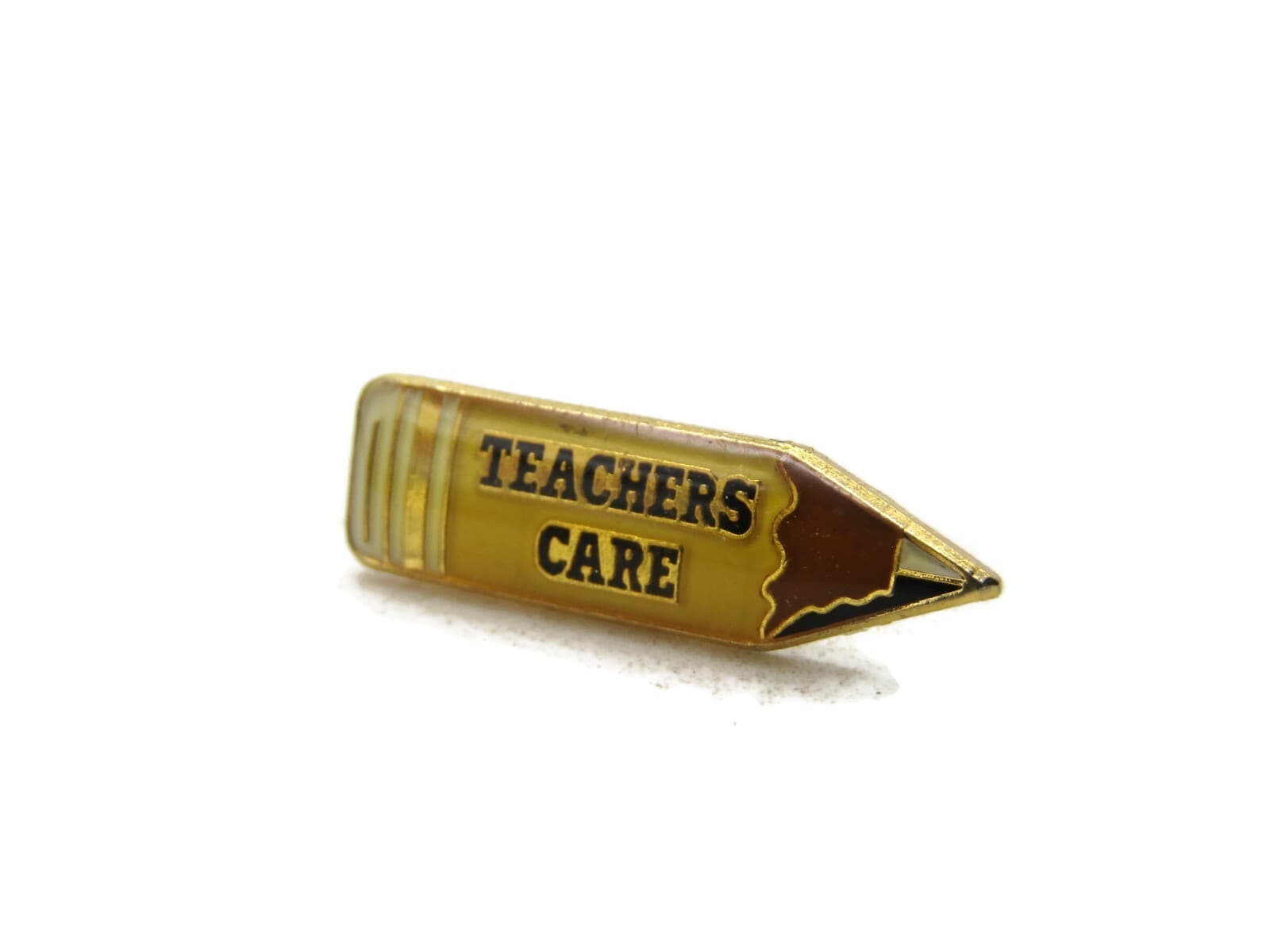 Teachers Cafe Pencil Pin Gold Tone
