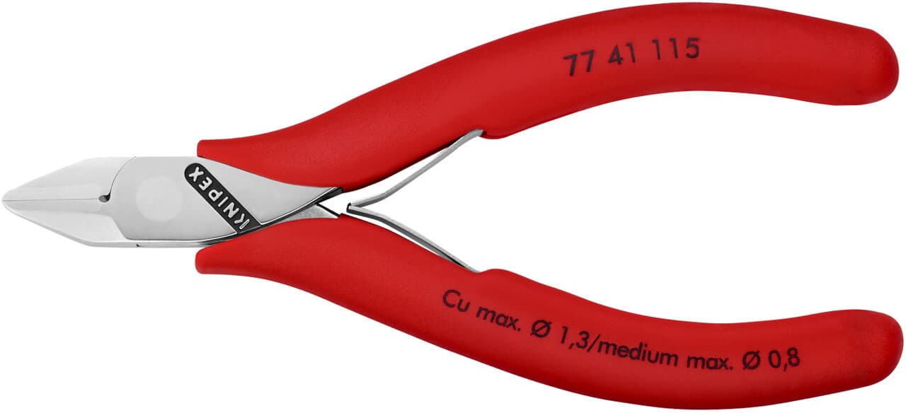 Knipex 77 41 115, 4 1/2" Electronics Diagonal Cutters