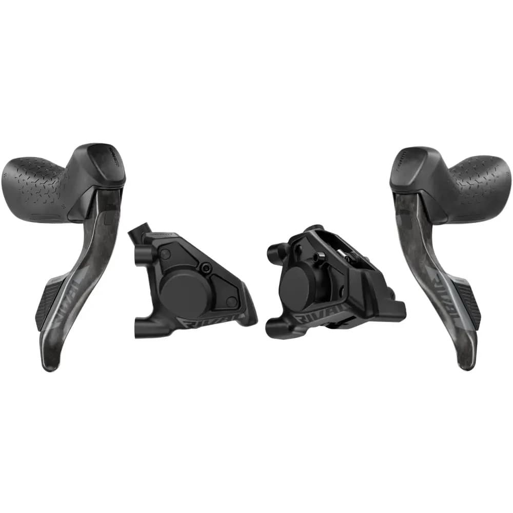 SRAM Rival E1 AXS Hydraulic Shift-Brake Levers with Calipers. Flat Mount