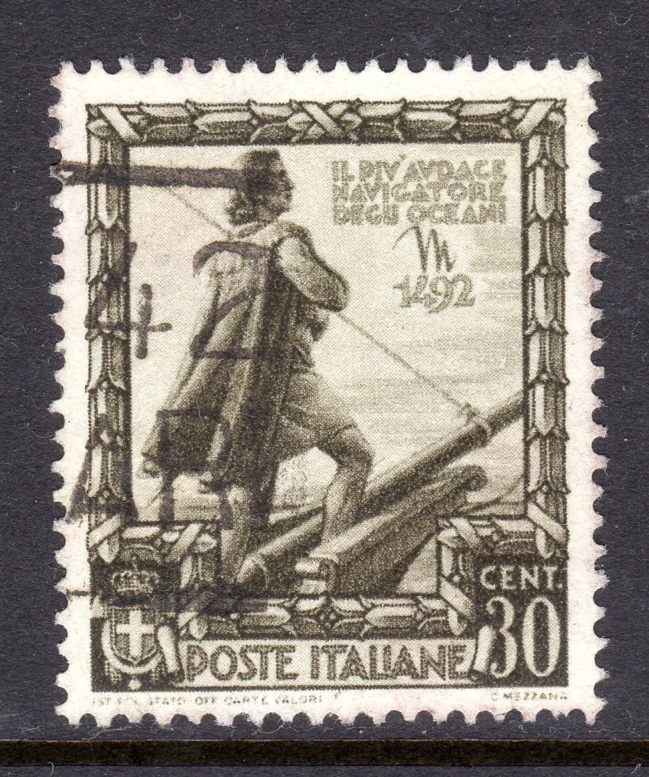 Italy Scott # 403 VF Used 1938 30 C Proclamation of the Empire Columbus #2