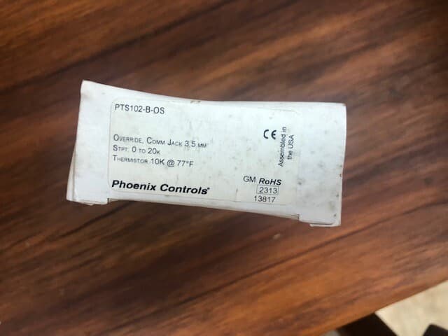 Phoenix Controls PTS102-B-OS Override Comm Jack 3.5mm, Thermistor