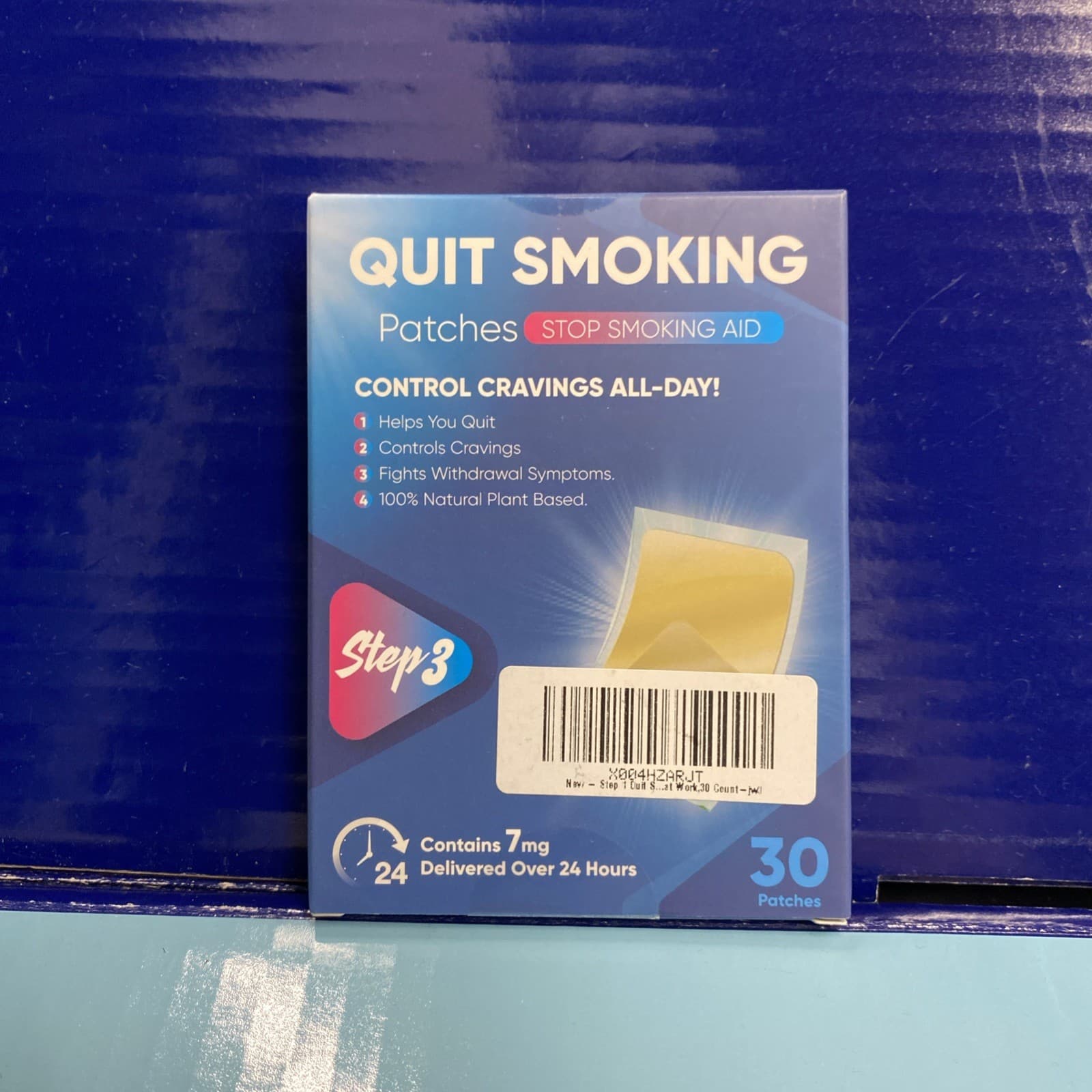 Quit Smoking Patches, 30 Patches - 100% Natural Plant Based - Contains 7mg