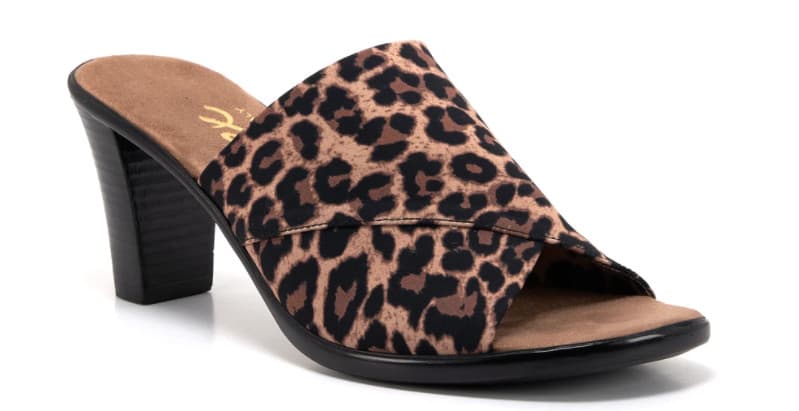 Onex Crista Leopard Elastic Slide Wedge Sandal Women's sizes 5-11/NEW!!!