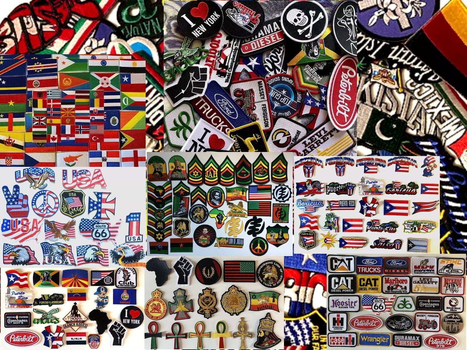 20 Pcs/lot Random Mix High quality Sew-on Iron-on Embroidered Patches)