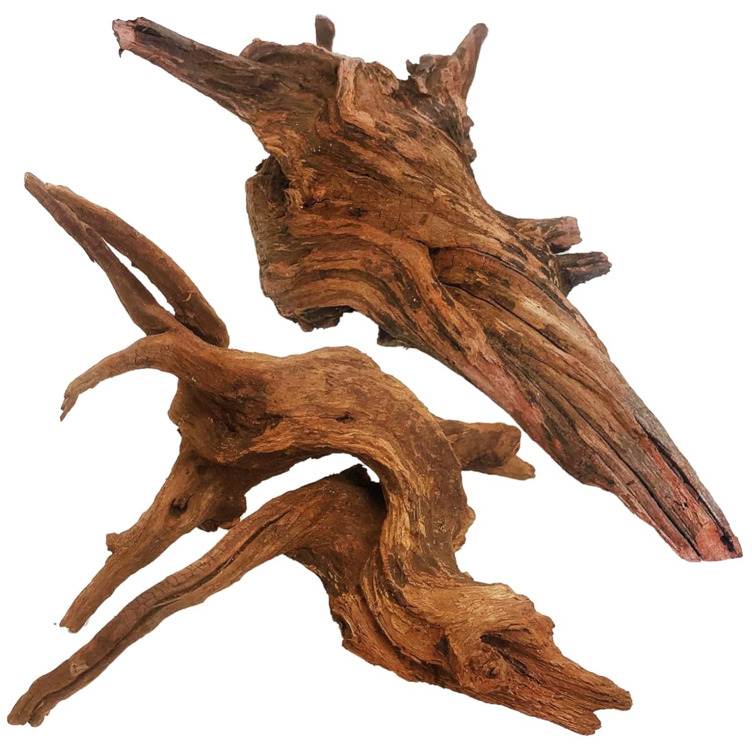 Natural Large Aquarium Driftwood 2 PCS 15"-19" for Fish Tank & Terrarium