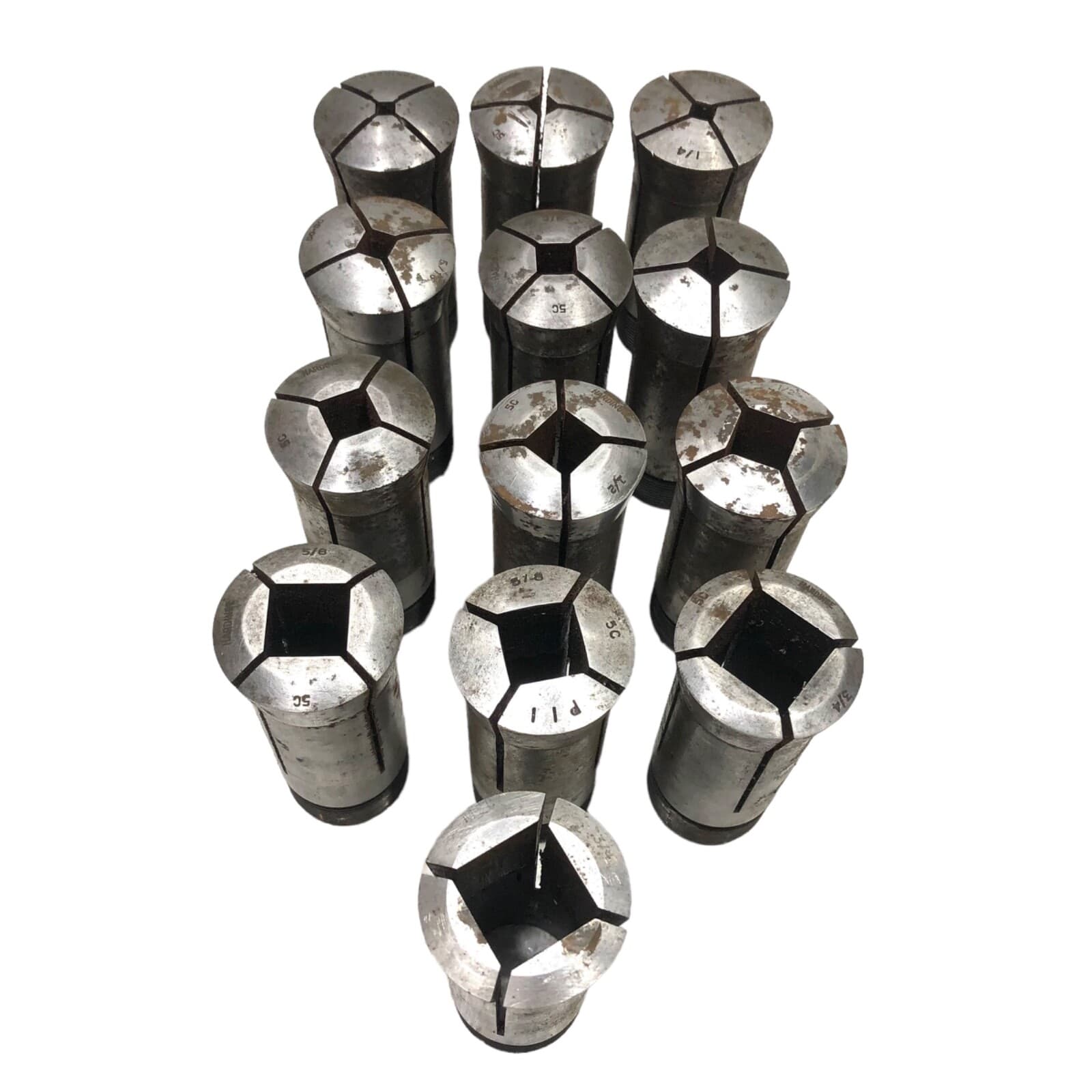 5c Square Collet Run, Single Collet, Mostly Hardinge, Drop Down Menu Select Size