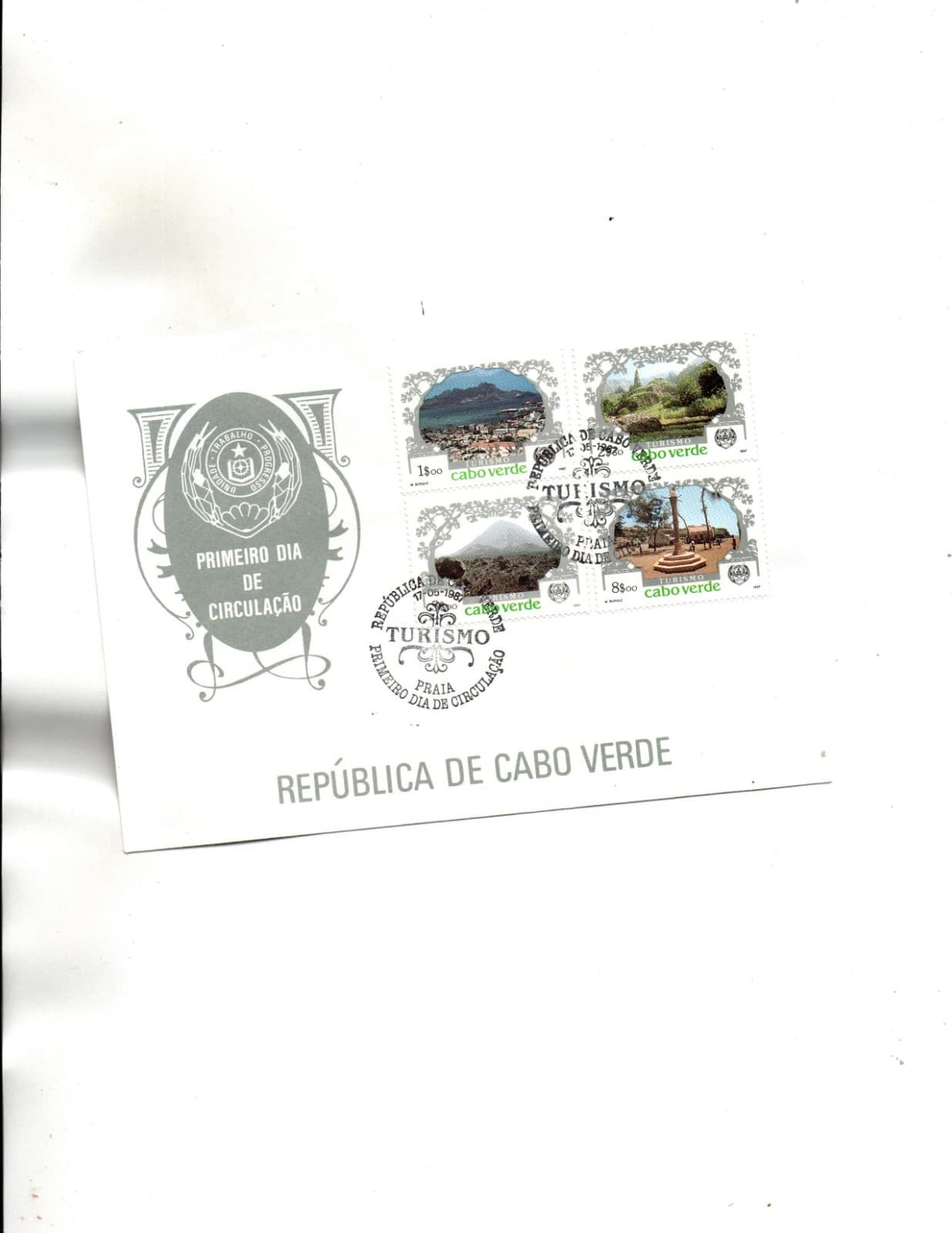 Cape Verde FDC Sc#506 to 508 Tourism