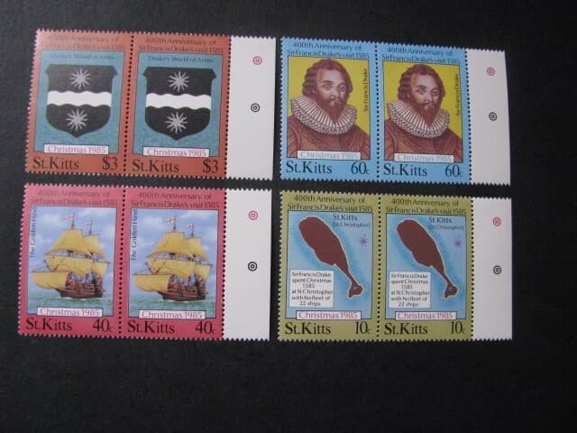 St. Kitts Stamp Pair Set Scott # 173-176 Never Hinged Unused..Lot 2