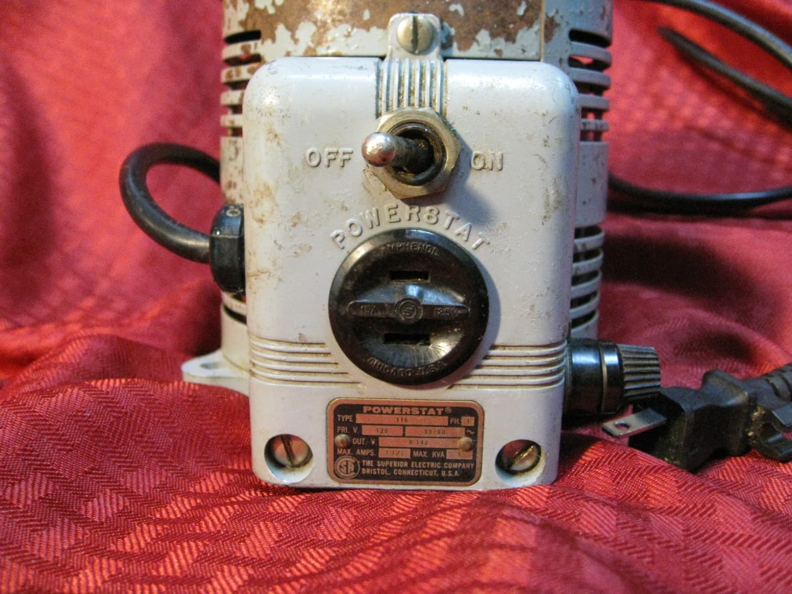 Powerstat 116 Variable Autotransformer Transformer 7.5A 0-140V 120V Input variac