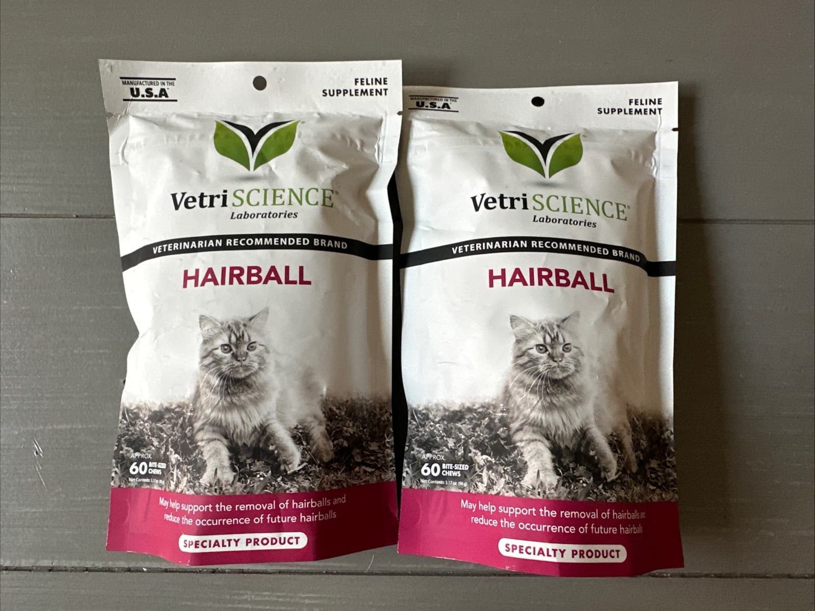 Vetriscience Hairball Chews For Cats 60 Chews *NEW/SEALED* 2-Pack