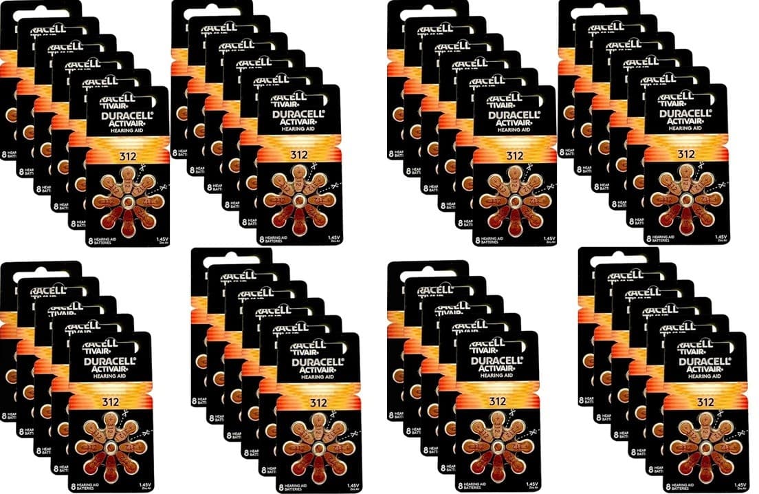 Duracell Hearing Aid Batteries Size 312 - Fresh Exp-2028 (32 - 240 Batteries)