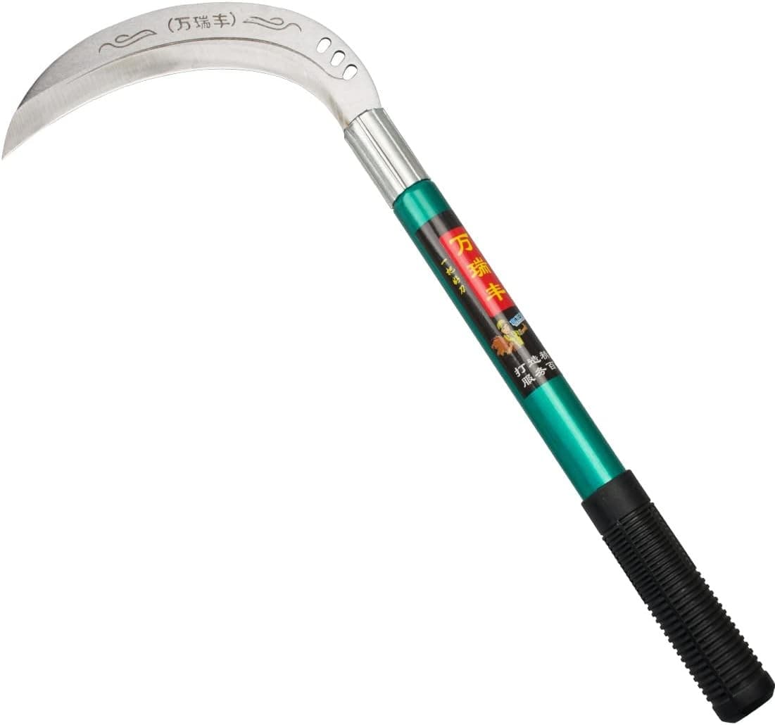 Steel Grass Sickle,Clearing Sickle,Brush Clearing Sickle with Carbon Steel Blade