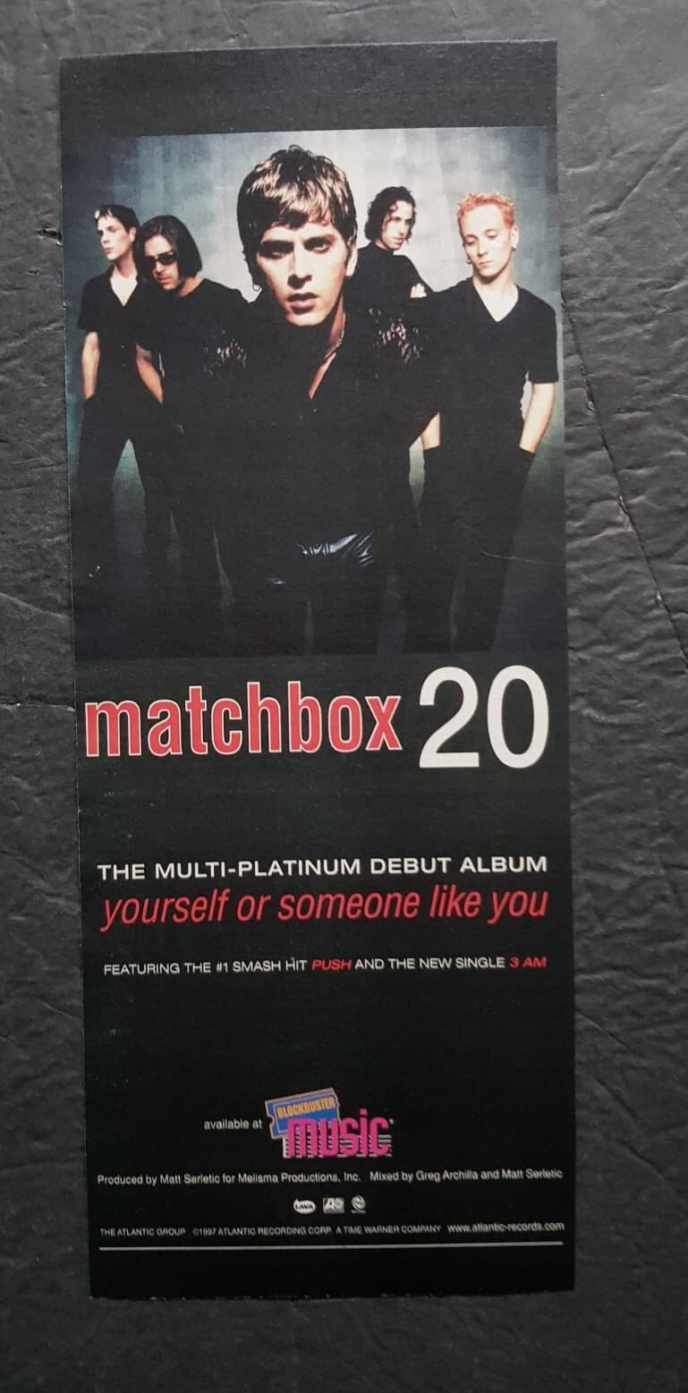 Matchbox 20 Yourself Or Someone Like You Album Promo Print Ad Vintage 1997