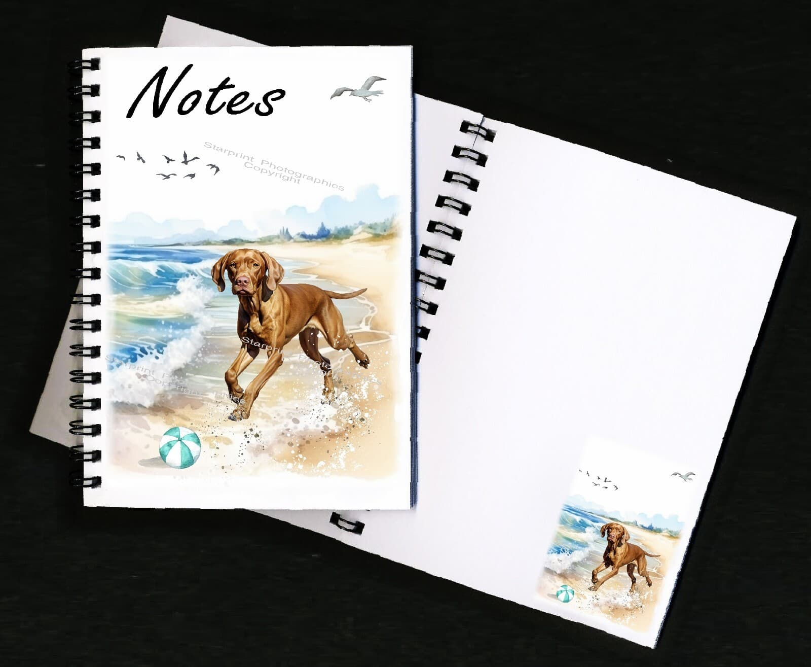 Hungarian Vizsla Dog Notebook/Notepad + small image on every page by Starprint
